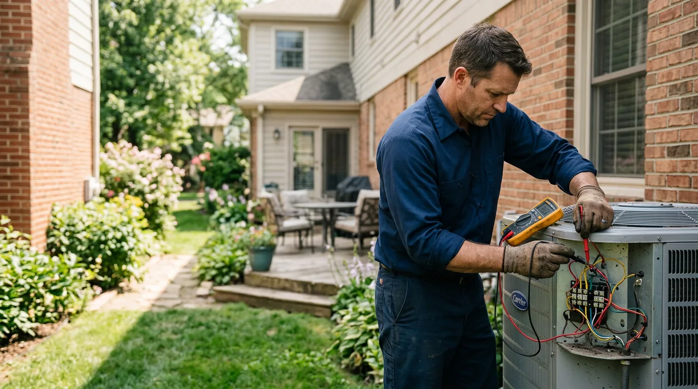 HVAC technician working near Guthrie, OK